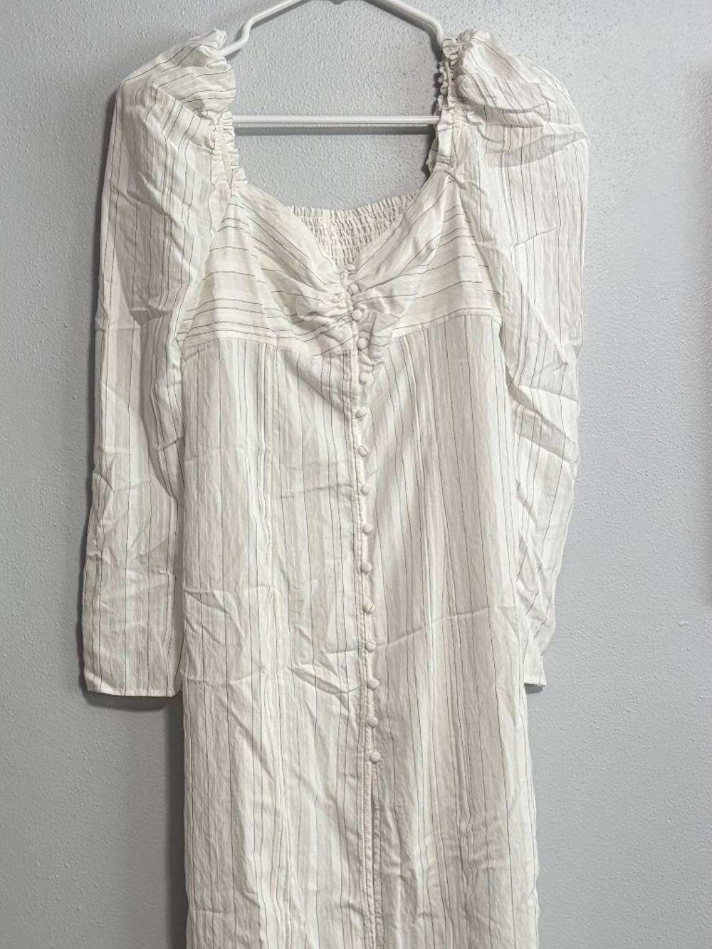 Free People NWT Black White Striped Sheer Maxi Dress XS